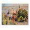 Designart - View of Old Polish City In Nature - Traditional Print on Natural Pine Wood